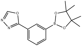 2-[3-(4,4,5,5-Tetramethyl-1,3,2-dioxaborolan-2-yl)phenyl]-1,3,4-oxadiazole 结构式