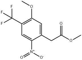 Methyl 2-[5-methoxy-2-nitro-4-(trifluoromethyl)-phenyl]acetate 结构式