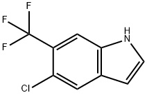 5-氯-6-(三氟甲基)-1H-吲哚 结构式