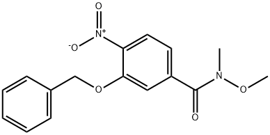3-(Benzyloxy)-N-methoxy-N-methyl-4-nitrobenzamide 结构式