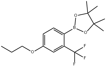 4,4,5,5-四甲基-2-(4-丙氧基-2-(三氟甲基)苯基)-1,3,2-二氧硼烷 结构式