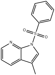 3-甲基-1-(苯磺酰)-1H-吡咯并[2,3-B]吡啶 结构式
