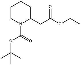 N-BOC-2-哌啶乙酸乙酯 结构式