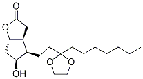 (3aR,4R,5R,6aS)-4-[3-(Ethyleneketal)decanyl]hexahydro-5-hydroxy-2H-cyclopenta[b]furan-2-one 结构式