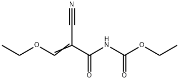 (2-氰基-3-乙氧基丙烯酰基)氨基甲酸乙酯 结构式