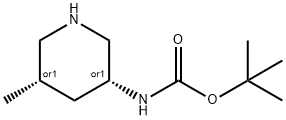 tert-Butyl ((3R,5S)-rel-5-methylpiperidin-3-yl)carbamate 结构式