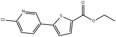 5-(6-氯吡啶-3-基)噻吩-2-甲酸乙酯 结构式