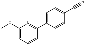 4-(6-甲氧基吡啶-2-基)苯甲腈 结构式