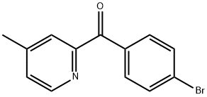 (4-溴苯基)(4-甲基吡啶-2-基)甲酮 结构式