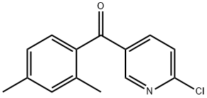 (6-3-基氯吡啶)-(2,4-二甲基苯基)甲酮 结构式