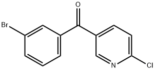 (3-溴苯基)(6-氯吡啶-3-基)甲酮 结构式