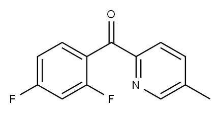 (2,4-二氟苯基)(5-甲基吡啶-2-基)甲酮 结构式