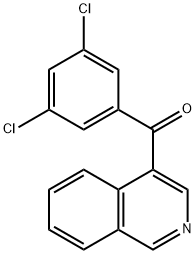 (3,5-二氯苯基)(异喹啉-4-基)甲酮 结构式