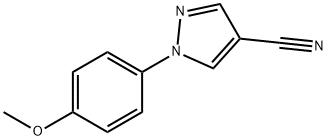 1 - (4 -甲氧基苯基)-1H -吡唑- 4 -腈 结构式