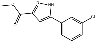 Methyl 3-(3-chlorophenyl)-1H-pyrazole-5-carboxylate 结构式