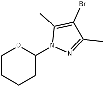 4-BROMO-3,5-DIMETHYL-1-(TETRAHYDROPYRAN-2-YL)PYRAZOLE 结构式