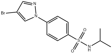 N-ISOPROPYL 4-(4-BROMOPYRAZOL-1-YL)BENZENESULFONAMIDE 结构式