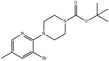 2-(4-BOC-PIPERAZINO)-3-BROMO-5-METHYLPYRIDINE 结构式