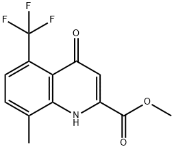 METHYL 8-METHYL-4-OXO-5-TRIFLUOROMETHYL-1,4-DIHYDROQUINOLINE-2-CARBOXYLATE 结构式