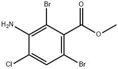 METHYL 3-AMINO-2,6-DIBROMO-4-CHLOROBENZOATE 结构式