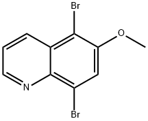 5,8-DIBROMO-6-METHOXYQUINOLINE 结构式
