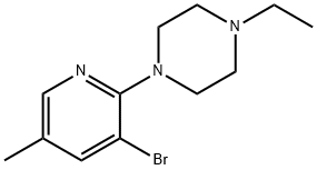 3-BROMO-2-(4-ETHYLPIPERAZINO)-5-METHYLPYRIDINE 结构式