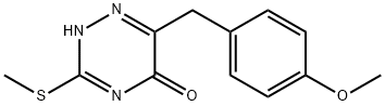6-(4-METHOXYBENZYL)-3-(METHYLTHIO)-1,2,4-TRIAZIN-5(4H)-ONE 结构式