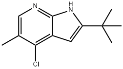 1H-Pyrrolo[2,3-b]pyridine, 4-chloro-2-(1,1-diMethylethyl)-5-Methyl- 结构式