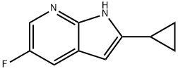 1H-Pyrrolo[2,3-b]pyridine, 2-cyclopropyl-5-fluoro- 结构式