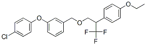 1-chloro-4-[3-[[2-(4-ethoxyphenyl)-3,3,3-trifluoro-propoxy]methyl]phen oxy]benzene 结构式