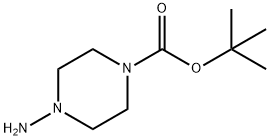 4-氨基哌嗪-1-羧酸叔丁酯 结构式