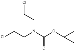 N,N-双(2-氯乙基)氨基甲酸叔丁酯 结构式