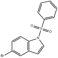 5-BROMO-1-(PHENYLSULFONYL)INDOLE 结构式