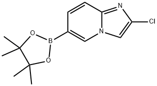 2-氯-6-(4,4,5,5-四甲基-1,3,2-二氧硼烷-2-基)咪唑并[1,2-A]吡啶 结构式