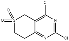 2,4-二氯-7,8-二氢-5H-噻喃并[4,3-D]嘧啶 6,6-二氧化物 结构式