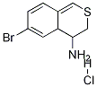 6-溴-3,4-二氢-1H-2-苯并噻喃-4-胺盐酸盐 结构式