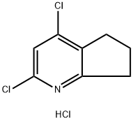 2,4-二氯-6,7-二氢-5H-环戊烯并[B]吡啶盐酸盐 结构式