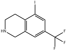 5-碘-7-(三氟甲基)-1,2,3,4-四氢异喹啉 结构式