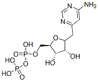 6-(ribofuranosylmethyl)-4-pyrimidinamine-5'-diphosphate 结构式