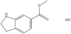 吲哚啉-6-甲酸甲酯盐酸盐 结构式