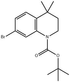 1-BCO-7-溴-4,4-二甲基-3,4-二氢-喹啉 结构式