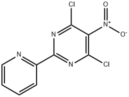4,6-二氯-5-硝基-2-(吡啶-2-基)嘧啶 结构式