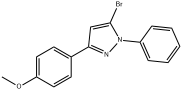 5 - 溴-3 - (4 - 甲氧基苯基)-1 - 苯基- 1H -吡唑 结构式