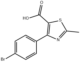 4-(4-溴苯基)-2-甲基-1,3-噻唑-5-羧酸 结构式