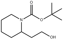 N-叔丁氧羰基-2-哌啶-2-基乙醇 结构式