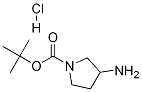 1-BOC-3-氨基吡咯烷盐酸盐 结构式