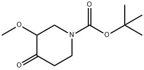 3-甲氧基-4-氧代哌啶-1-羧酸叔丁酯 结构式