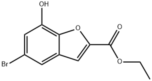 5-溴-7-羟基苯并呋喃-2-甲酸乙酯 结构式