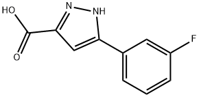 3-(3-Fluorophenyl)-1H-pyrazole-5-carboxylicacid 结构式