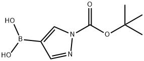 N-BOC-吡唑-4-硼酸 结构式